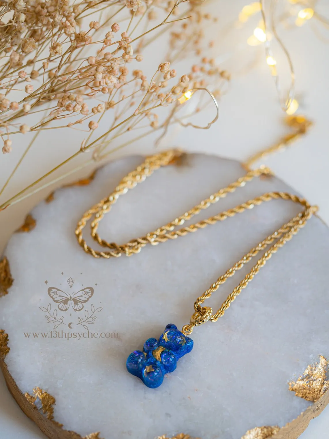 Celestial inspired Gummy bear Necklace