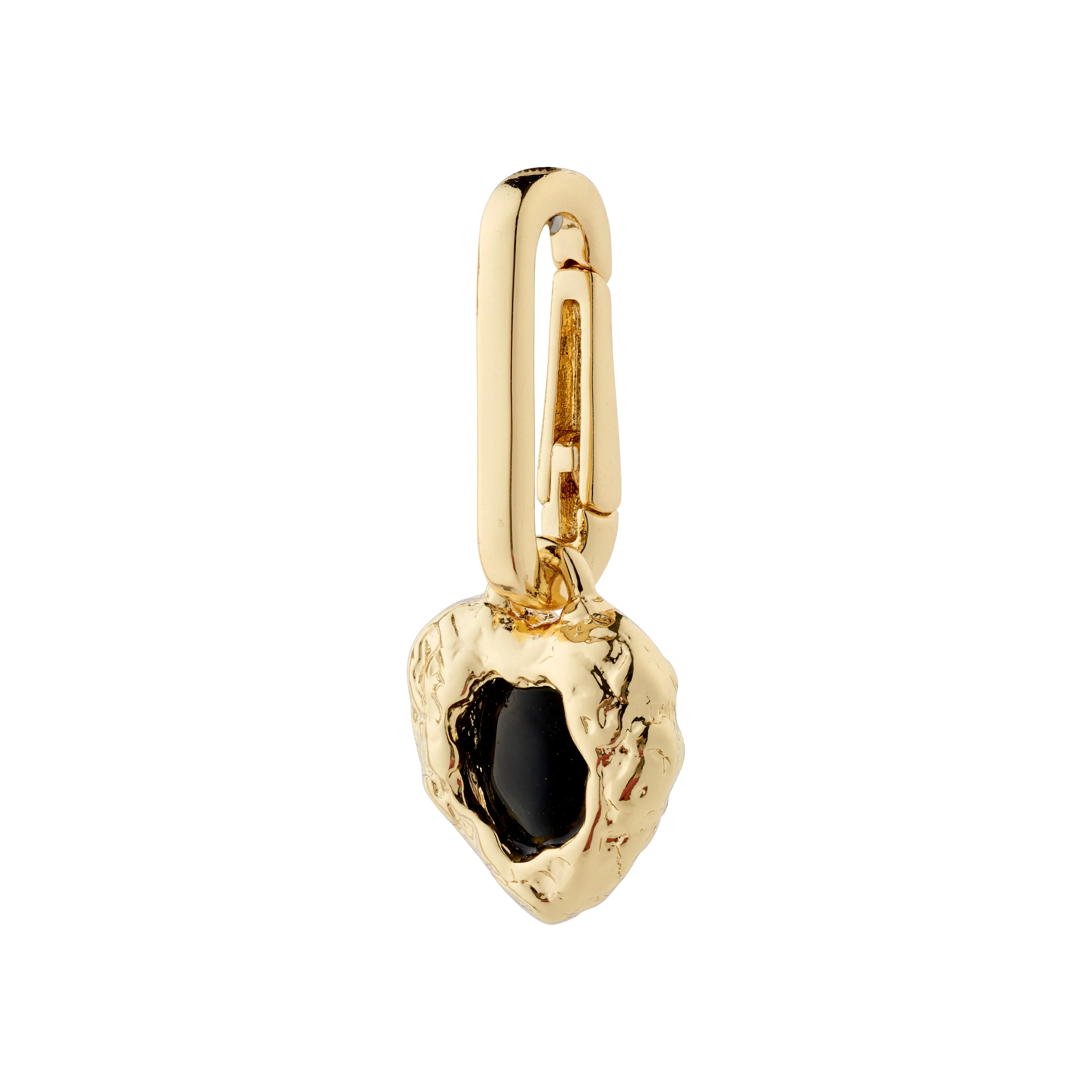 CHARM black agate pendant, gold-plated