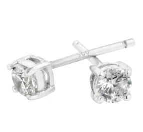 Christa Round Stud Earrings  – 3mm | 0.5ct | Sterling Silver