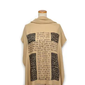 Christian Bible Verse Scarf (Psalm 23 and The Beatitudes Matthew 5:3–10)