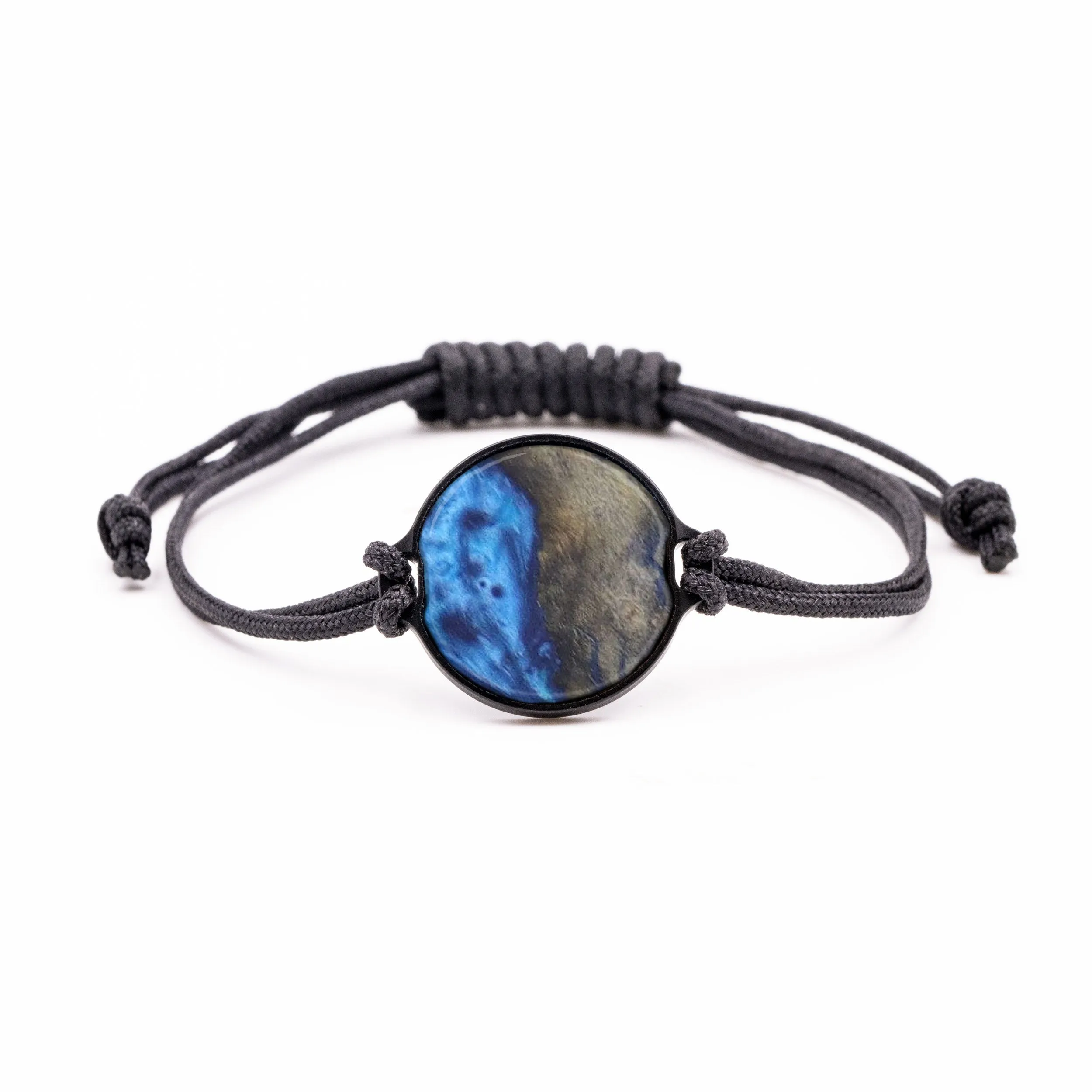 Circle Wood Resin Bracelet - Moll (Light Blue, 583615)