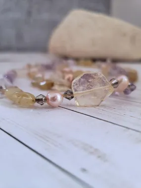 Citrine and Amethyst Necklace