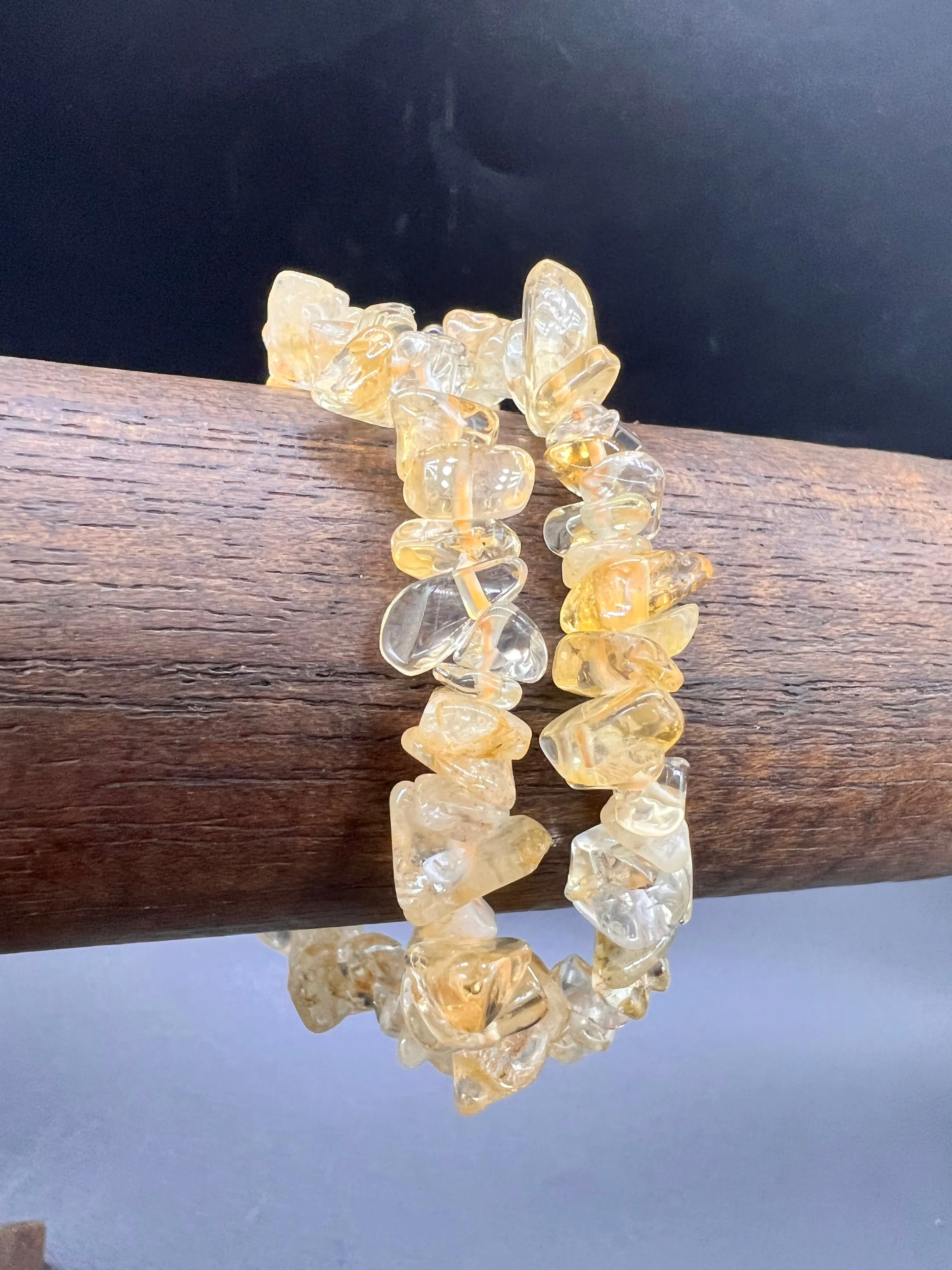 Citrine Crystal Chip Bracelet