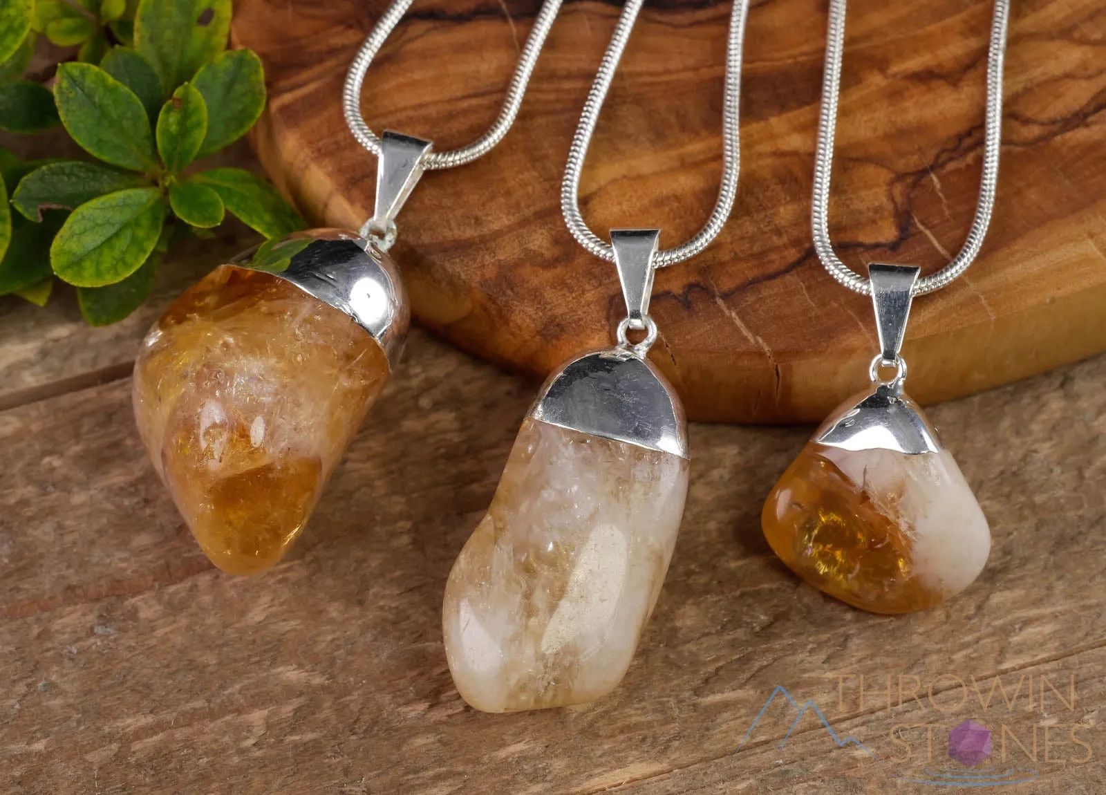 CITRINE Crystal Pendant - Tumbled Crystals, Birthstone, Handmade Jewelry, Healing Crystals and Stones, E0305