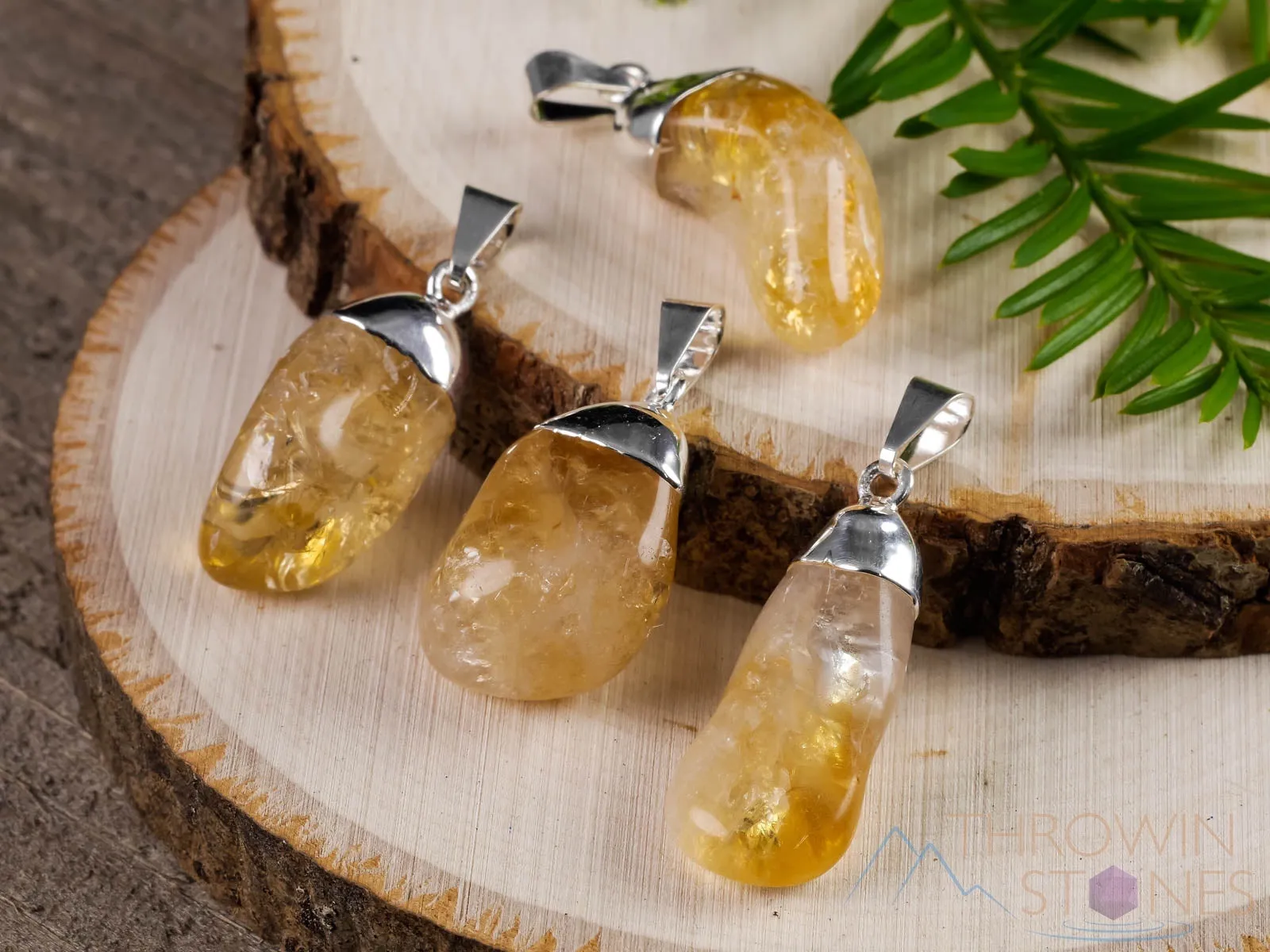 CITRINE Crystal Pendant - Tumbled Crystals, Birthstone, Handmade Jewelry, Healing Crystals and Stones, E0305