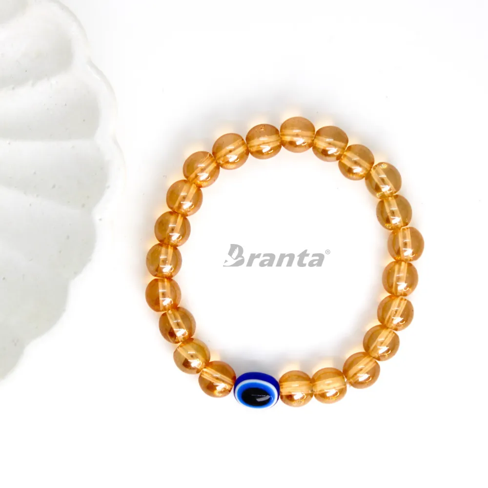 Citrine Dream Evil Eye Stone Bracelet For Women