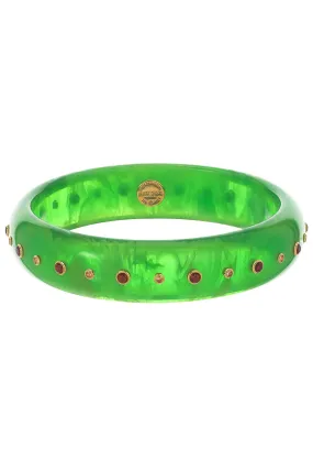 Citrine Green Bakelite Bangle