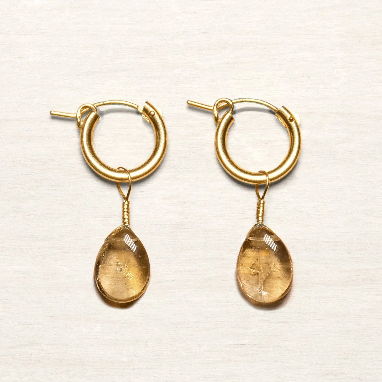 Citrine Huggie Earrings