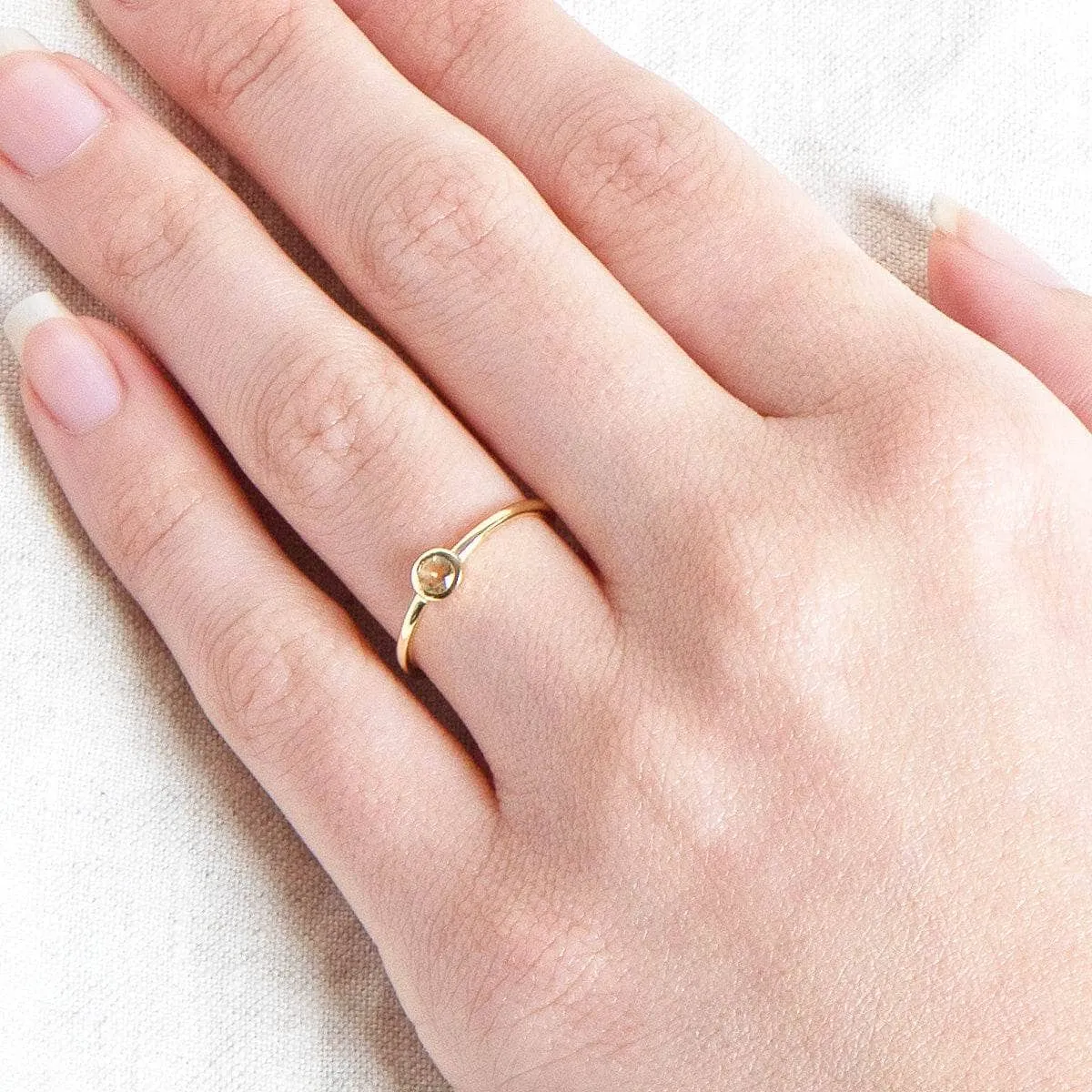 Citrine Silver or Gold Ring by Tiny Rituals