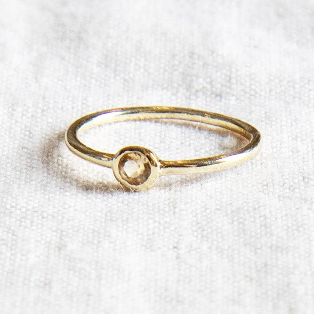 Citrine Silver or Gold Ring by Tiny Rituals