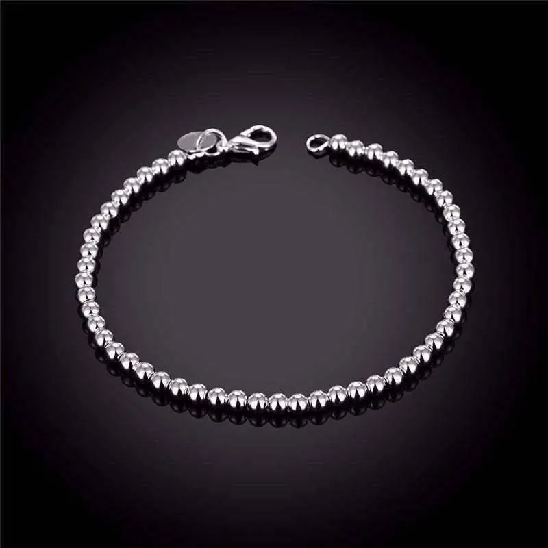 Classic Delicate Beads Silver Bracelet for Woman Perfect for Any Occasion