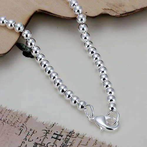 Classic Delicate Beads Silver Bracelet for Woman Perfect for Any Occasion