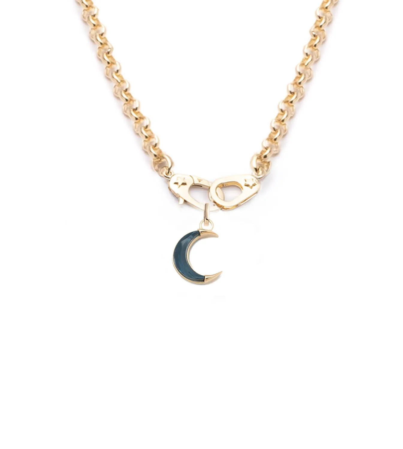 Crescent - Karma : Gemstone Sister Hook Medium Chain Necklace