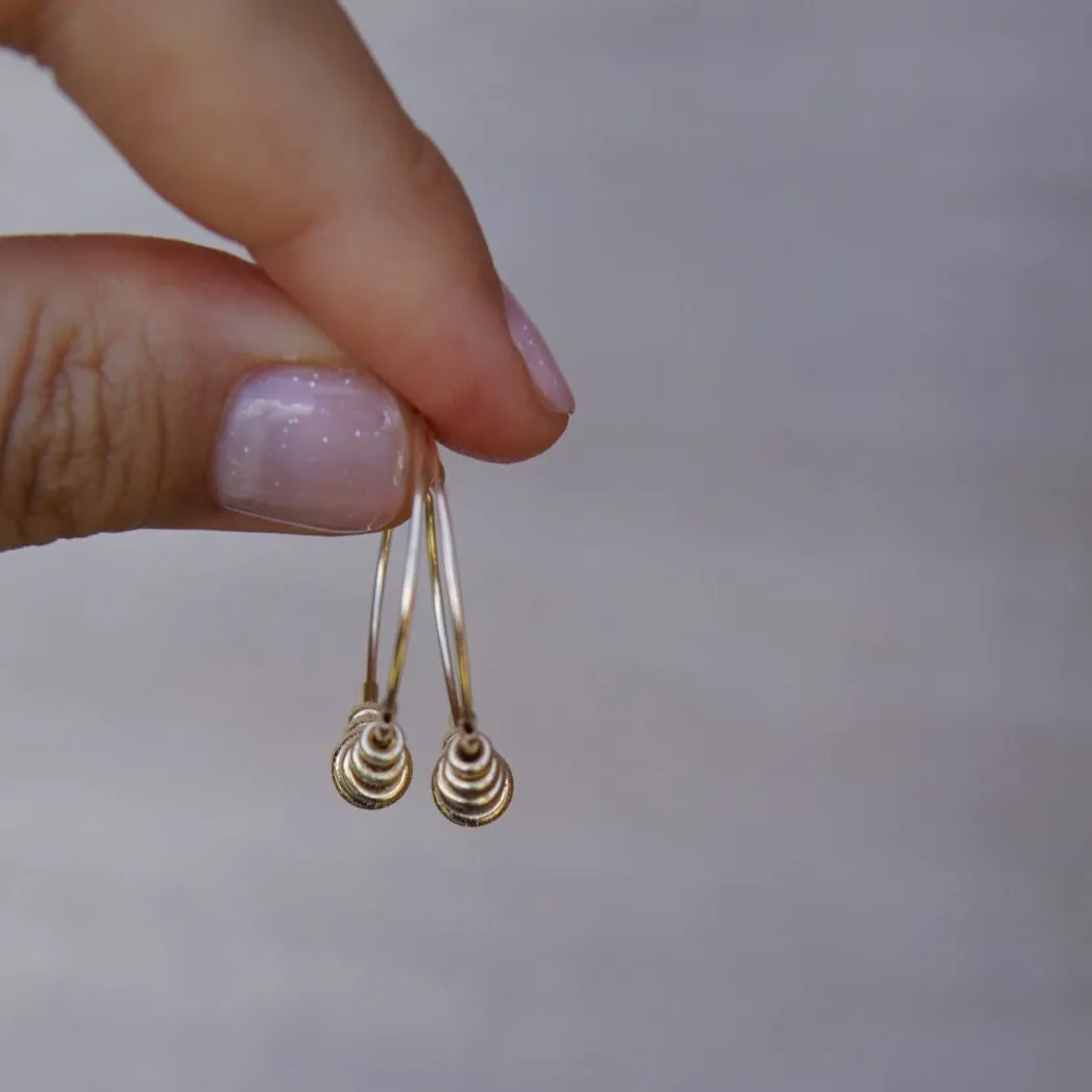 Croissant Beaded Hoop Earrings