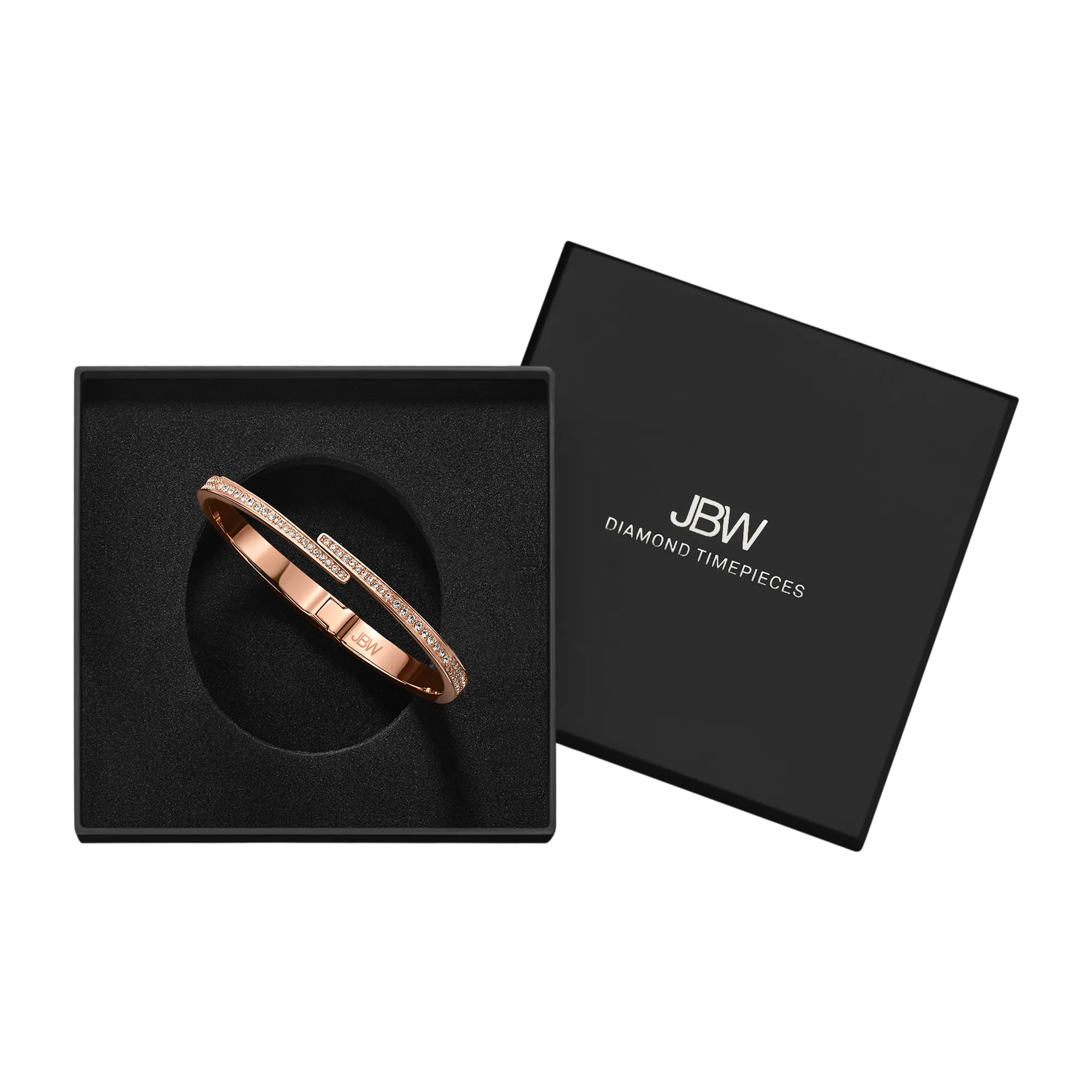 Crystal Pave Bangle - Rose Gold | J1023C