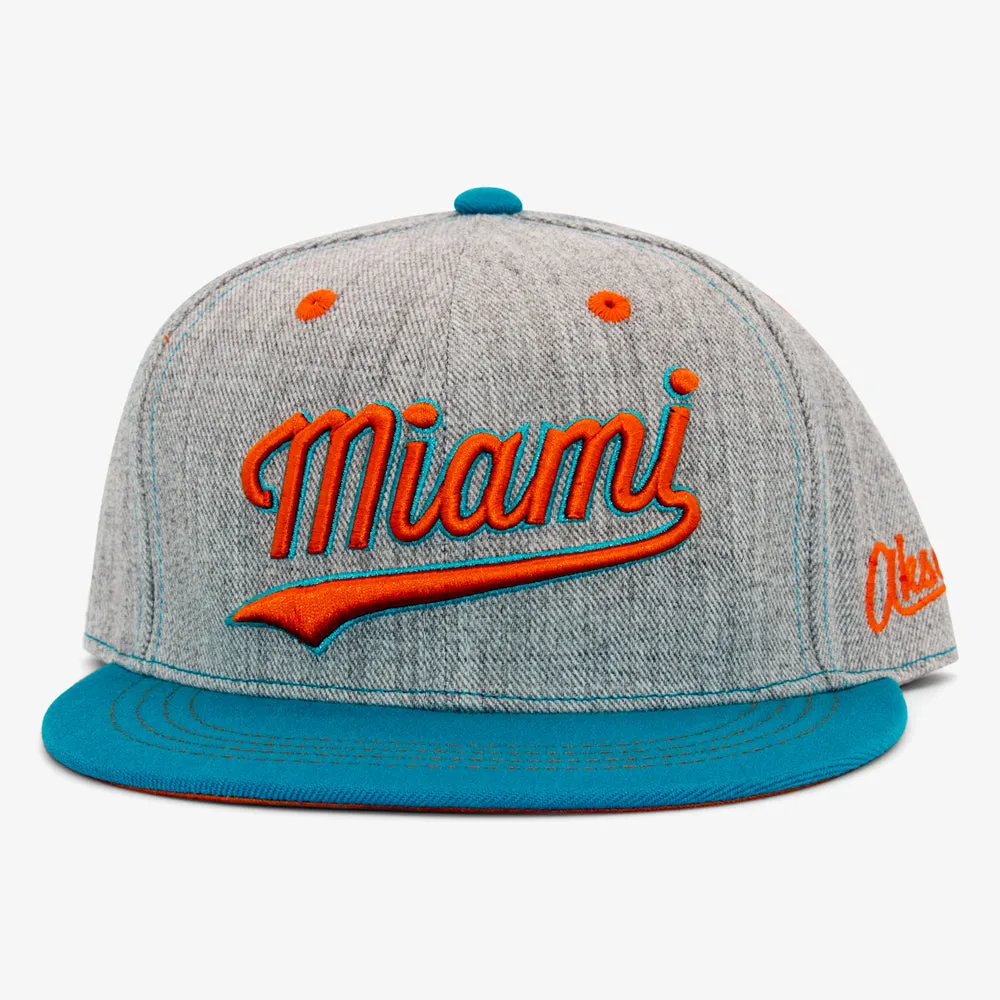 Cursive Miami Snapback Hat