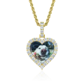 Custom Heart Photo Pendant