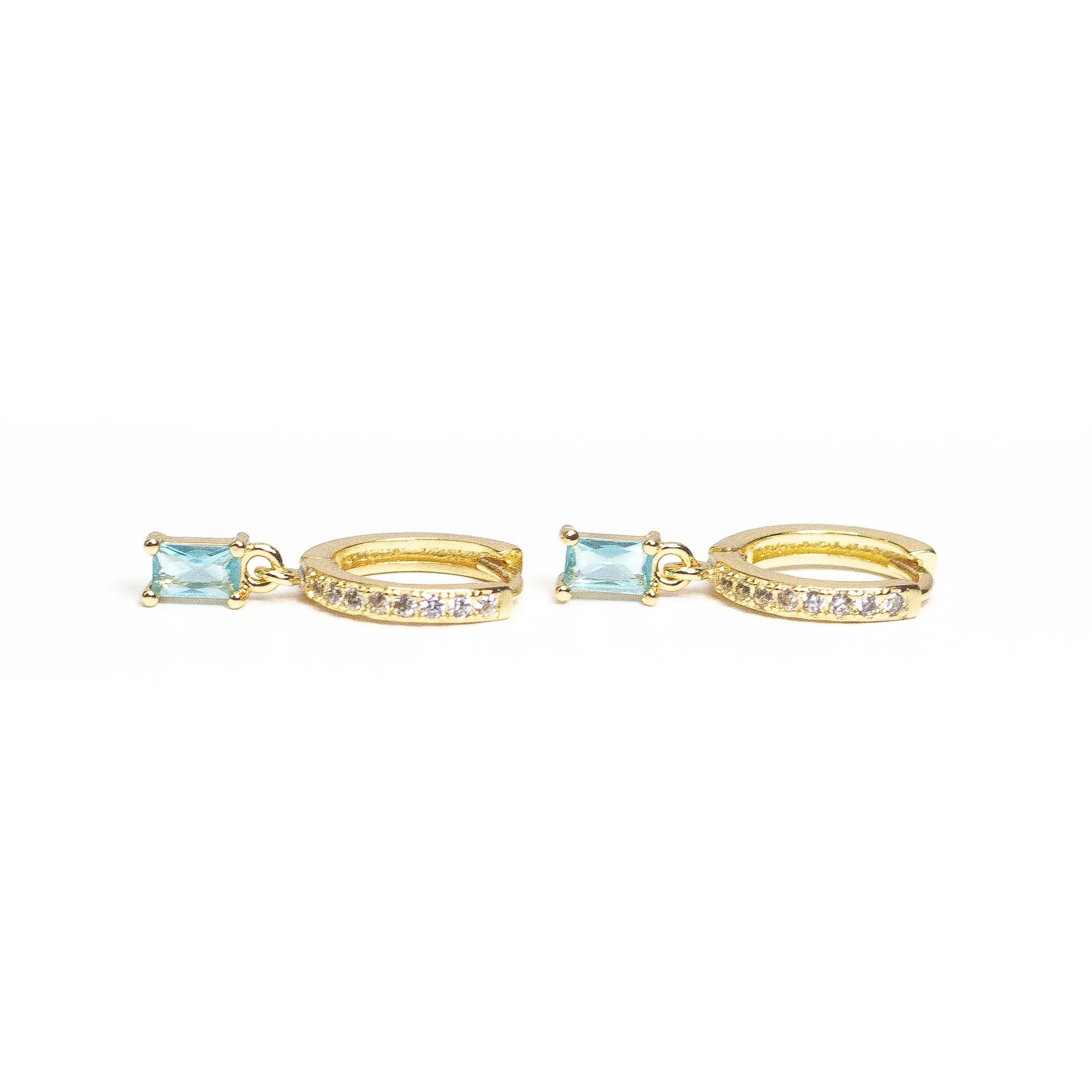 CZ Huggie Hoop earrings