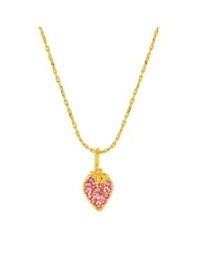 CZ Strawberry Necklace