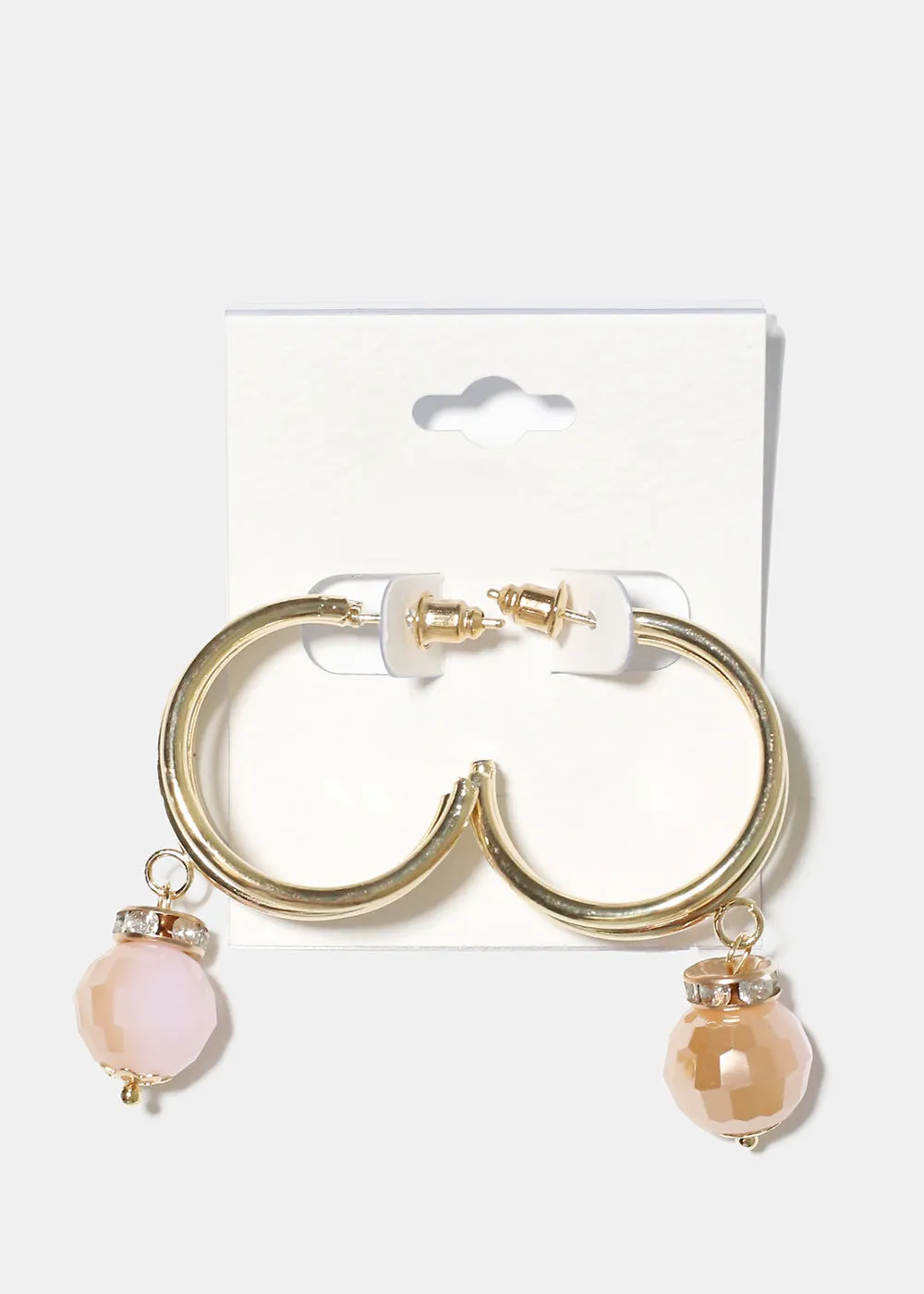 Dainty Hoop Earring with Bead