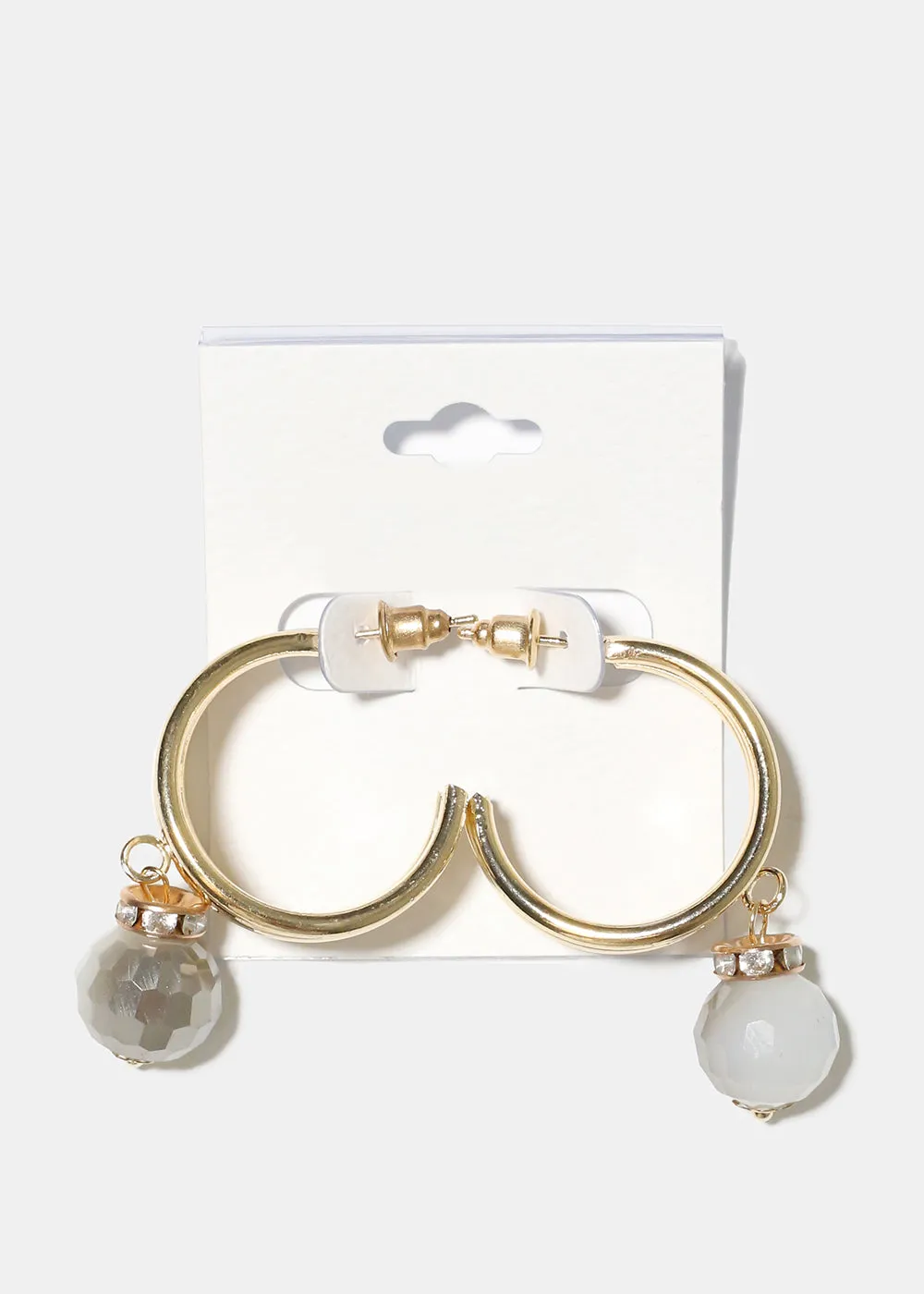 Dainty Hoop Earring with Bead