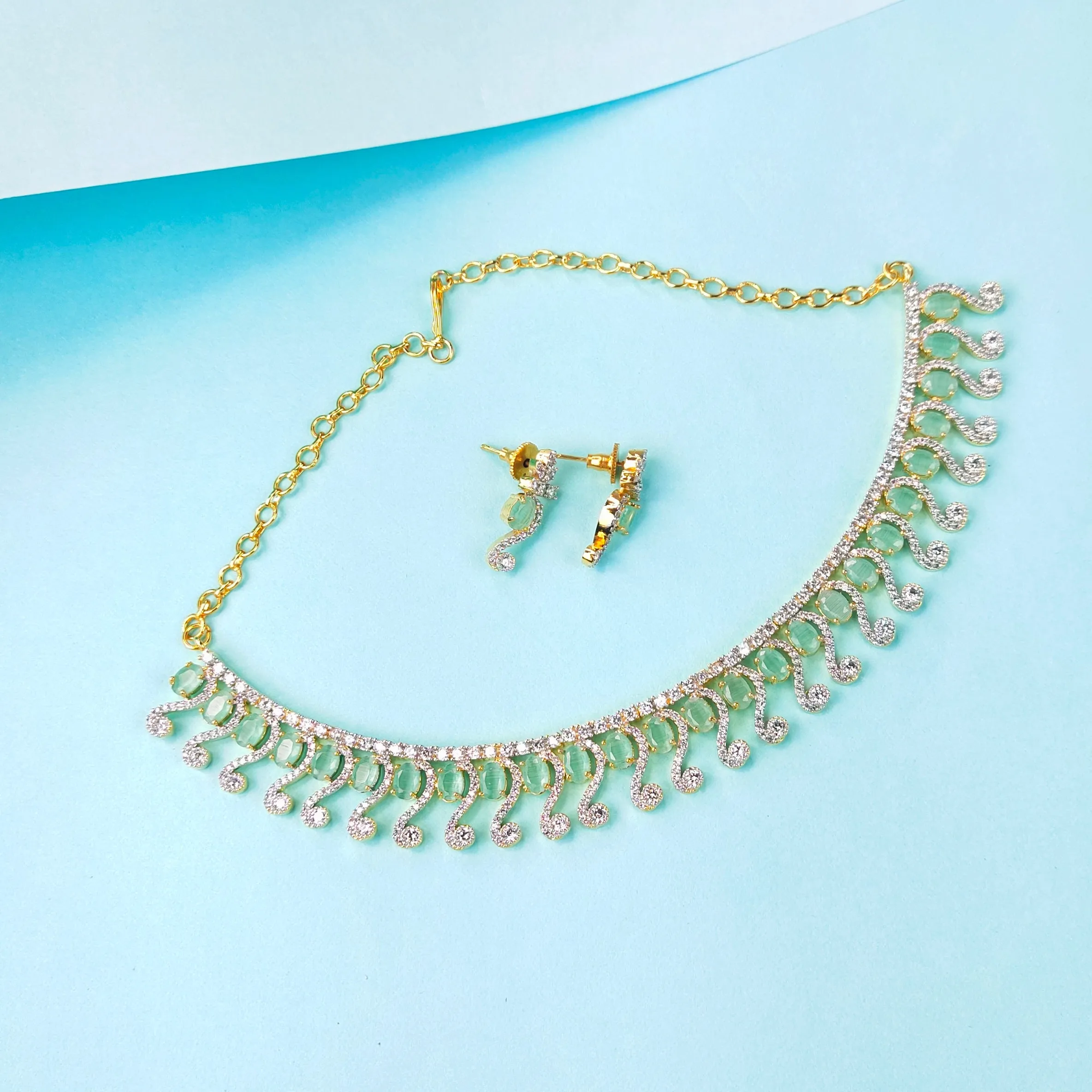 Delicate CZ Necklace Set By Asp Fashion Jewellery