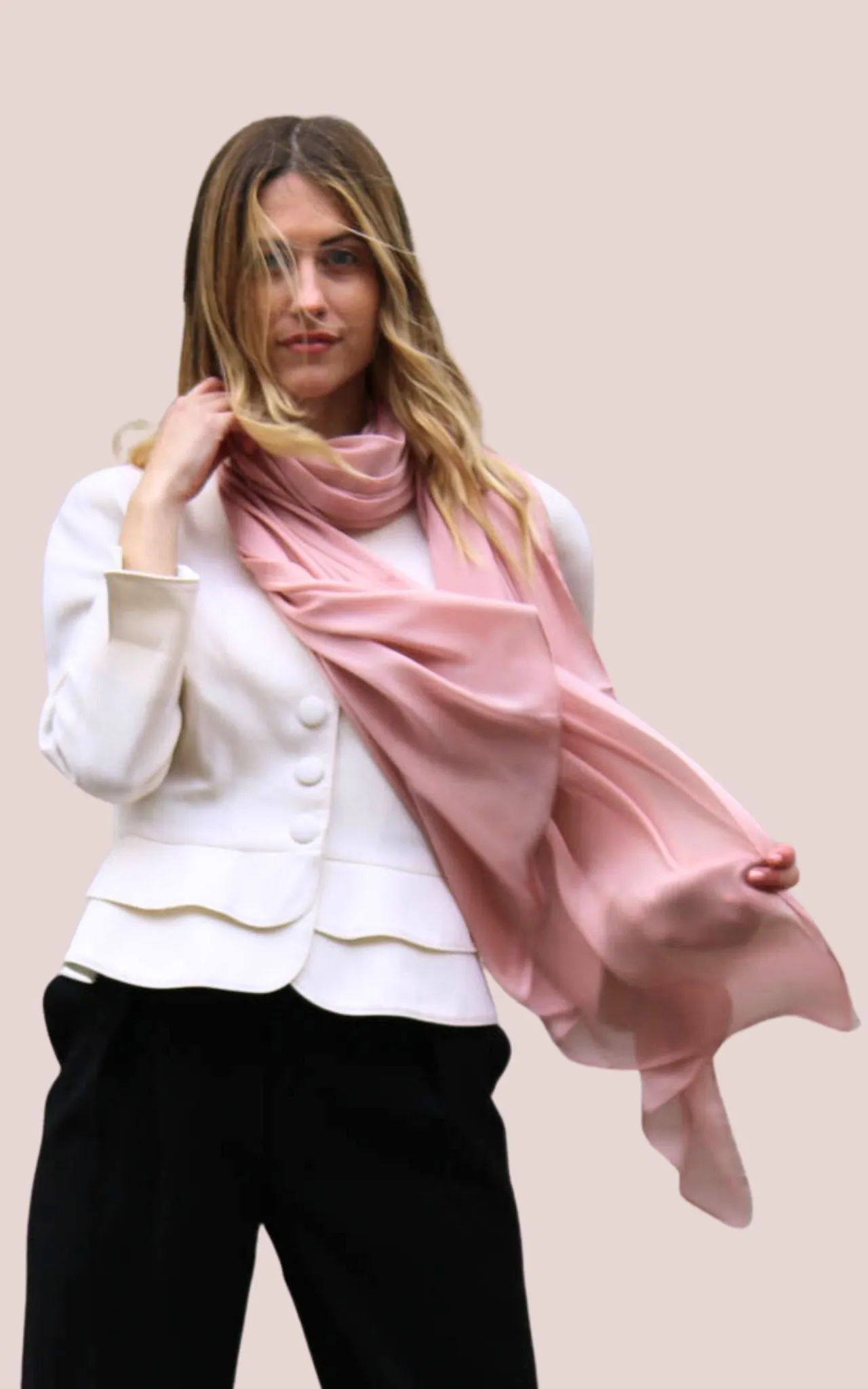 Desert Taupe Silk Scarf