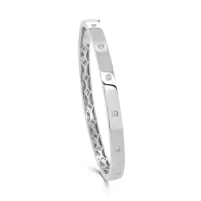 Diamond 7-Stone Bezel Bangle