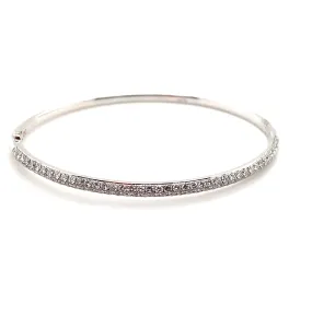 Diamond Pave Hinged Bangle