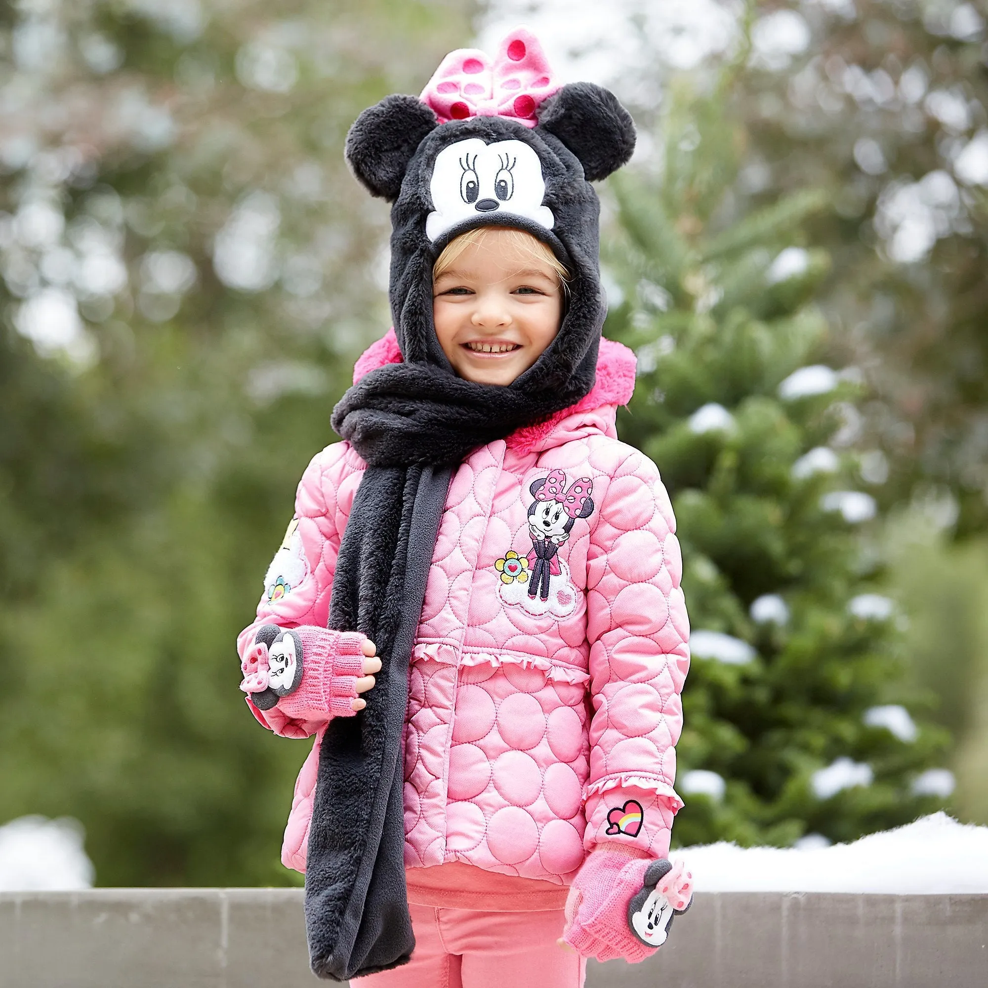 Disney Minnie Mouse Hat Scarf for Kids