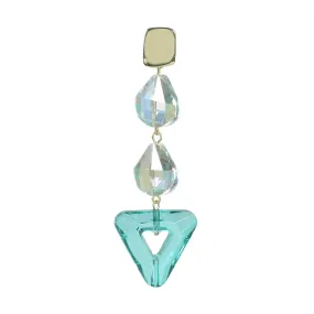 Earrings Gemstone Trapezium Luster