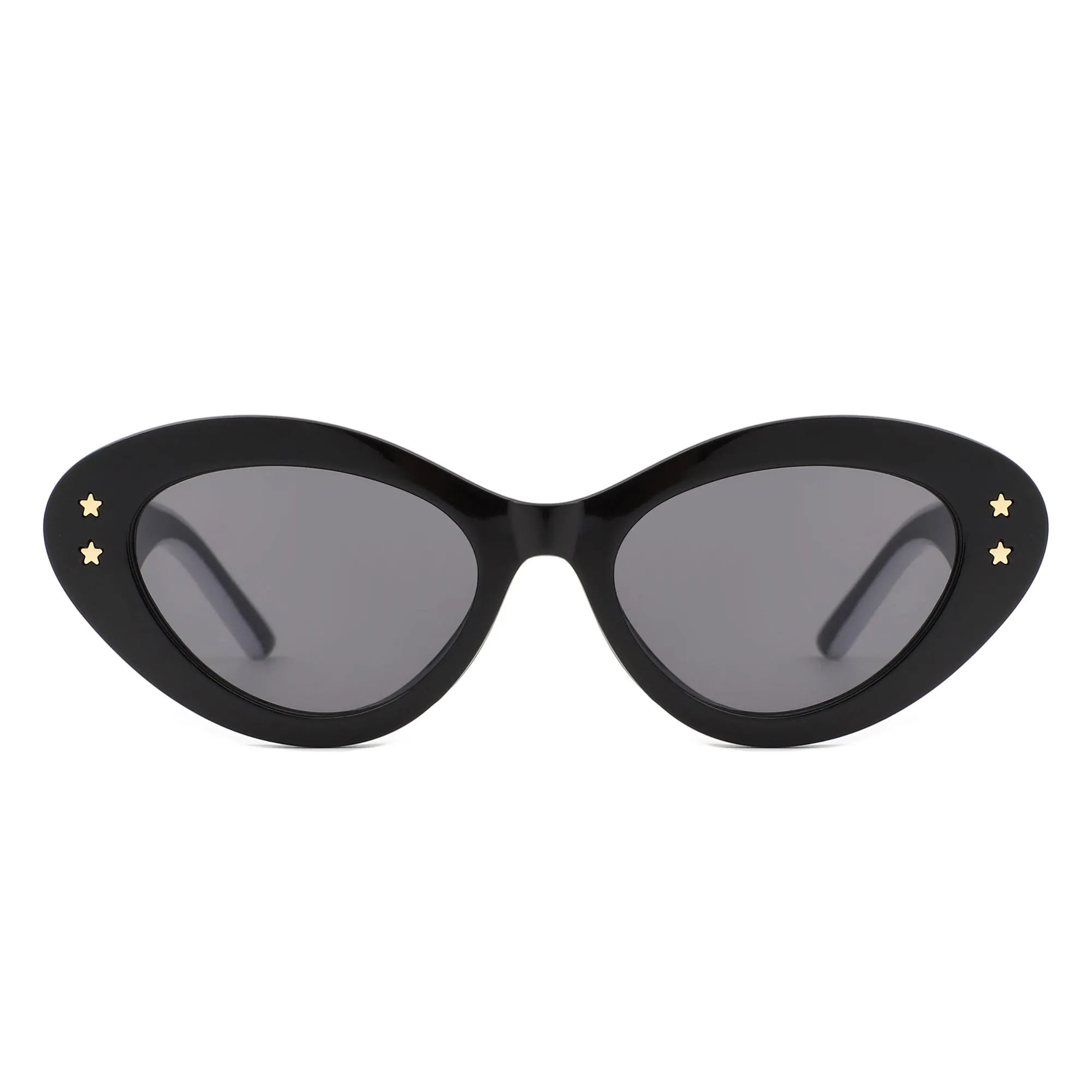 Elandor - Cat Eye Oval Star Designed Sunglasses