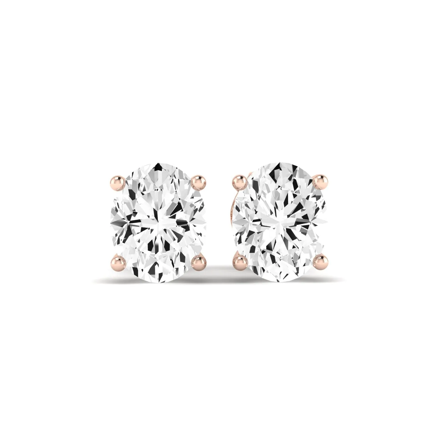 Elowen Emerald Cut Lab Diamond Stud Earrings