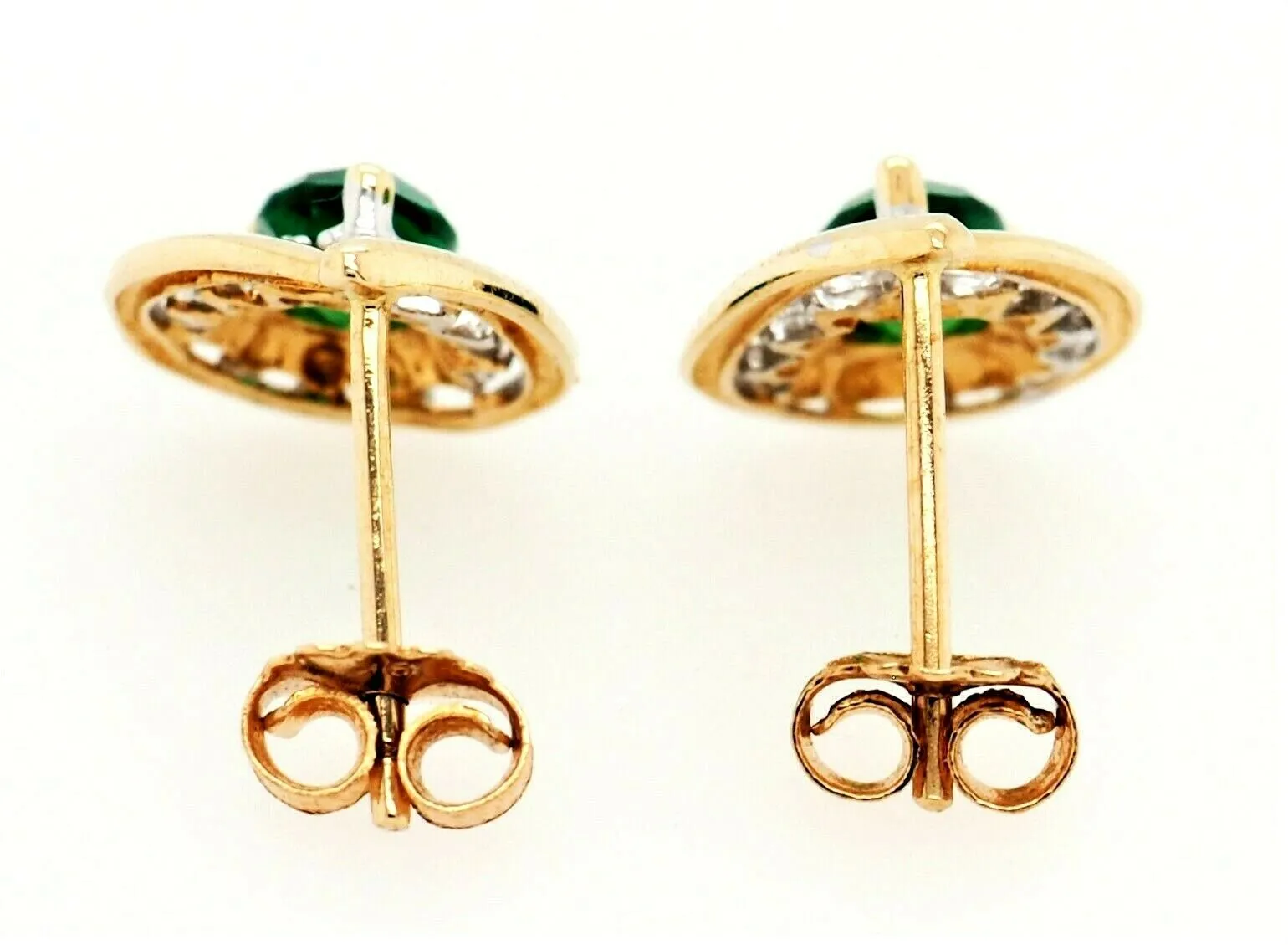 Emerald 9ct Yellow Gold Earrings