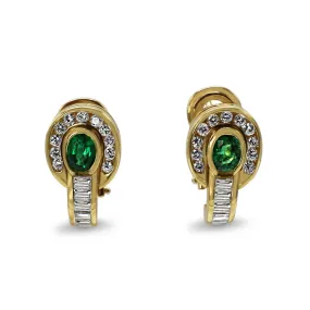 Emerald & Diamond Set Earrings By Heinrich