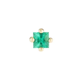 Emerald Princess Cut Stud (Single)