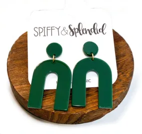 Enchanted Emerald Arch Earrings