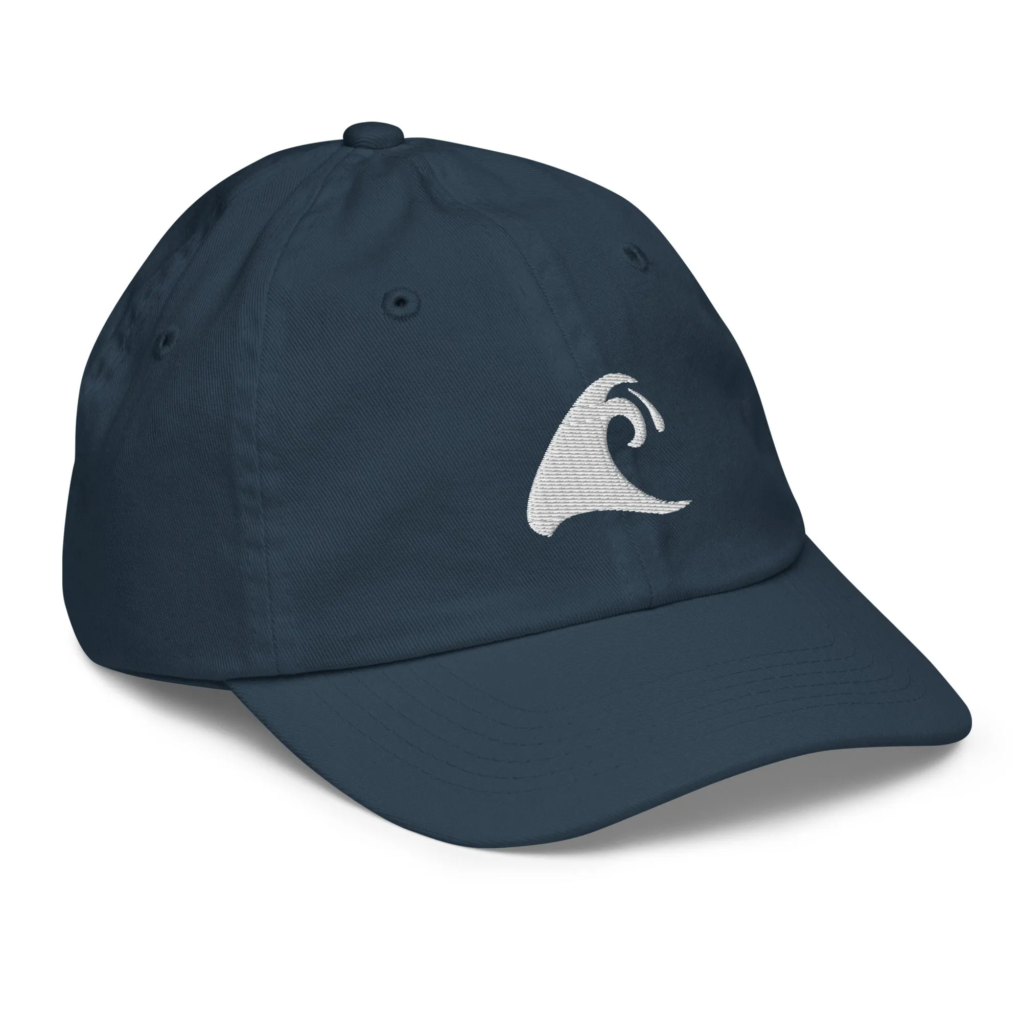 Extremely Stoked®️  White Epic Wave Logo on Navy Blue Kid Size Baseball Cap