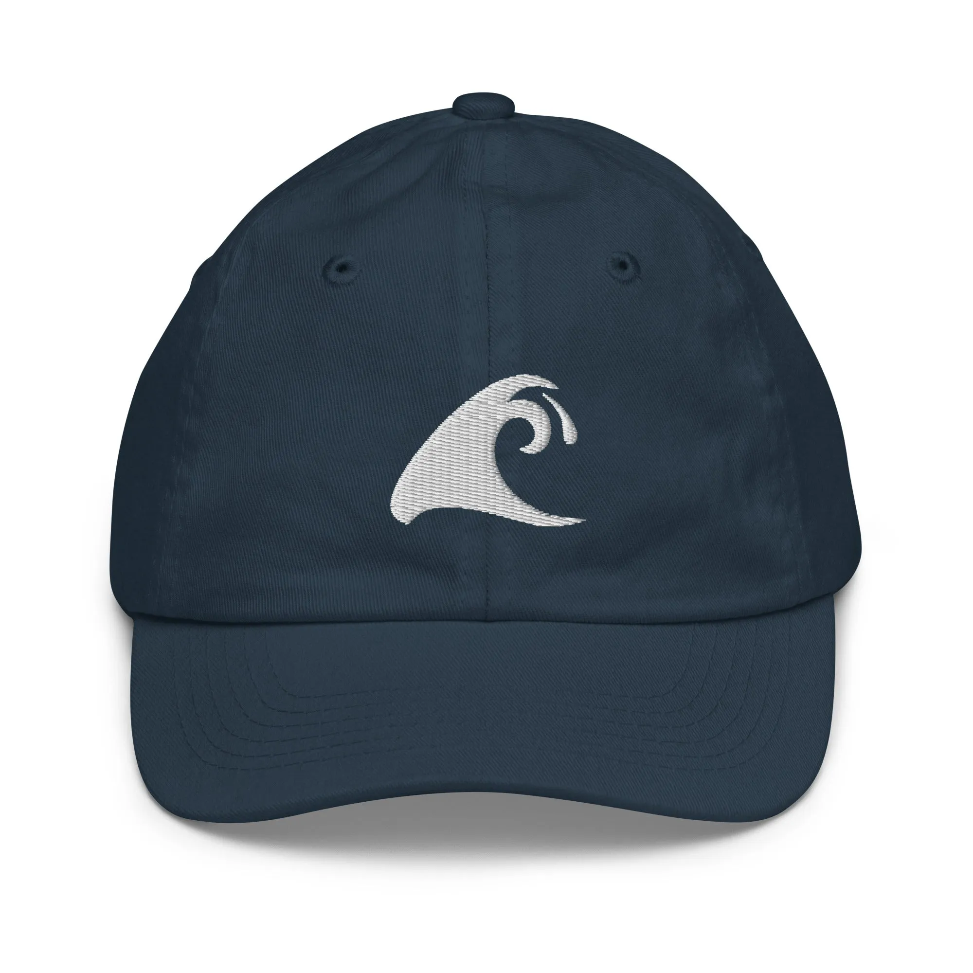 Extremely Stoked®️  White Epic Wave Logo on Navy Blue Kid Size Baseball Cap