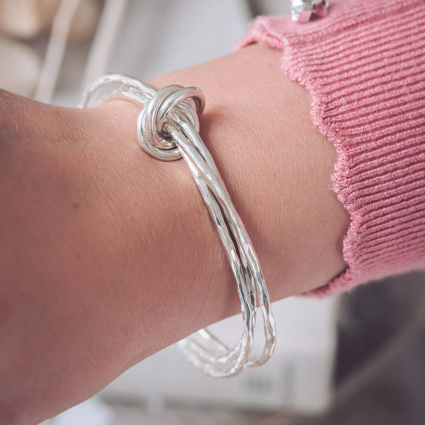 Fairy Silver Bangle with Loops