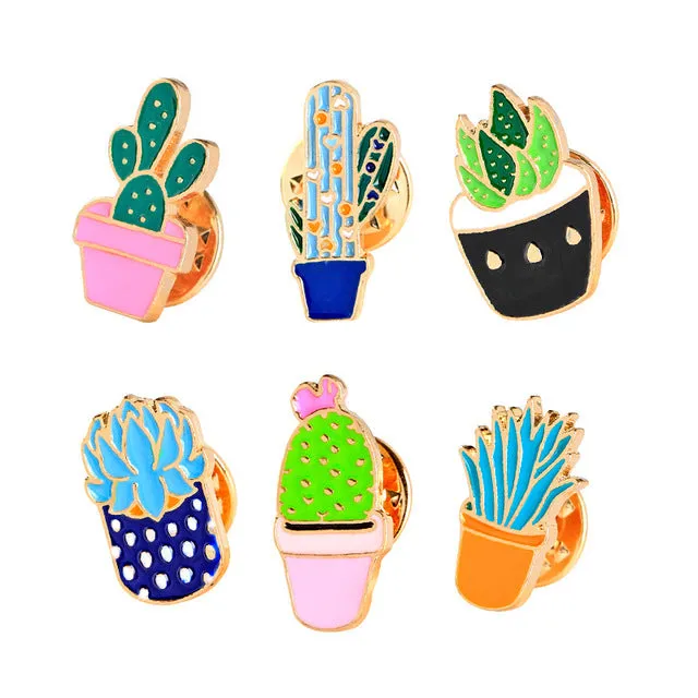 Funny Cartoon Set Brooches For Women Cute Badge Anime Lapel Tie Pins Collar Flower Pin Broches Girl Dogs Bouquet Fashion Jewelry