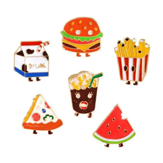 Funny Cartoon Set Brooches For Women Cute Badge Anime Lapel Tie Pins Collar Flower Pin Broches Girl Dogs Bouquet Fashion Jewelry