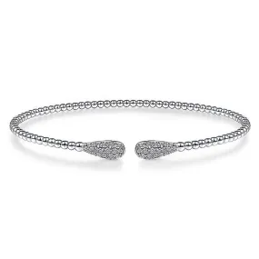 Gabriel & Co. 14K White Gold Bujukan Diamond Teardrops Bangle