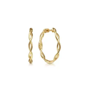 Gabriel & Co. Twisted Gold Hoop Earrings