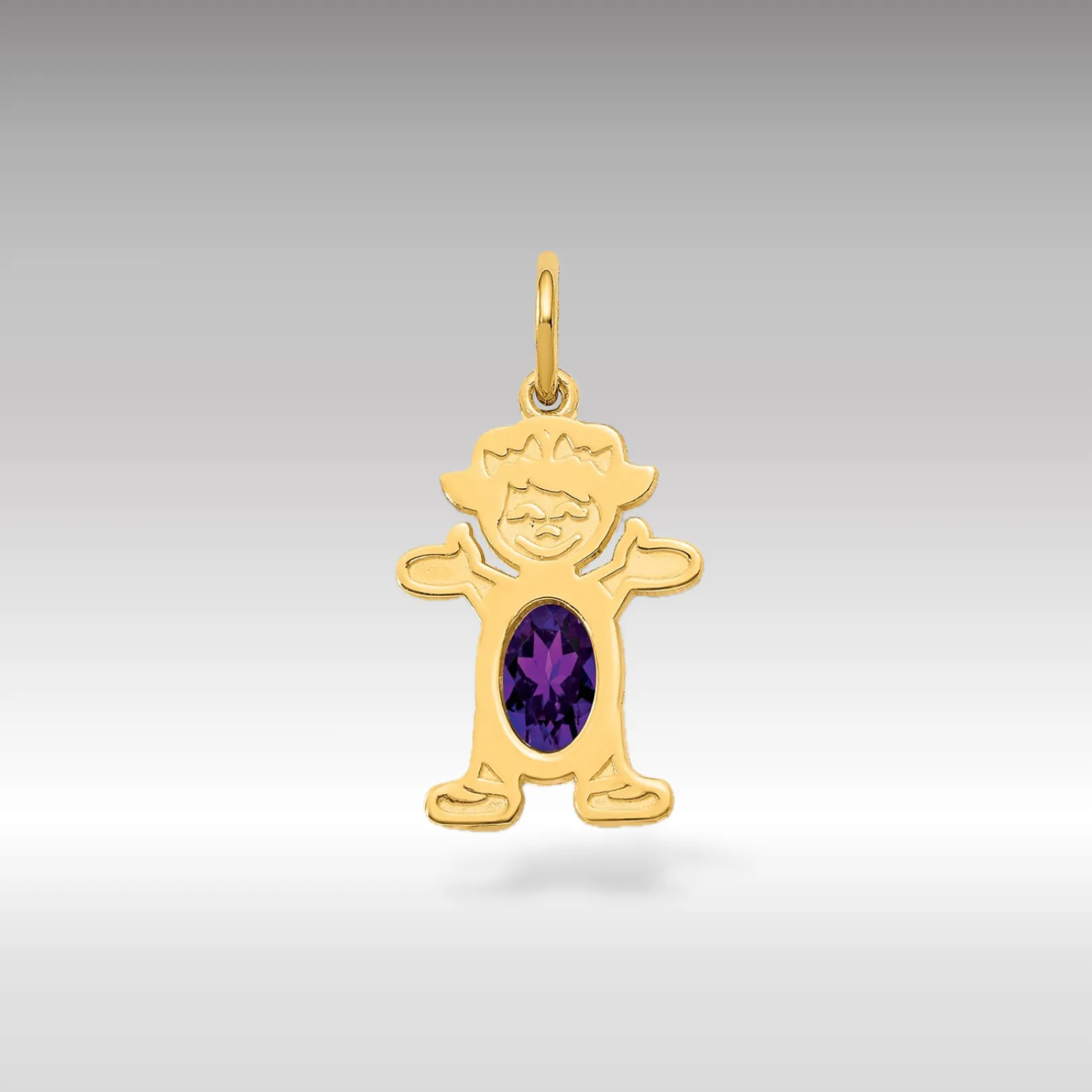 Girl February Birthstone Amethyst Pendant