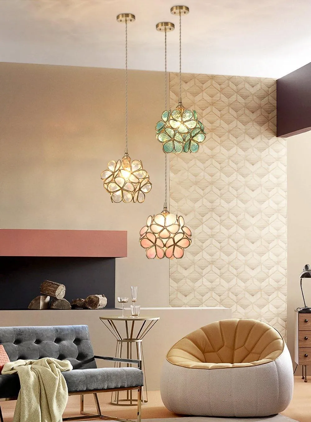 Glass Petal Pendant Lights