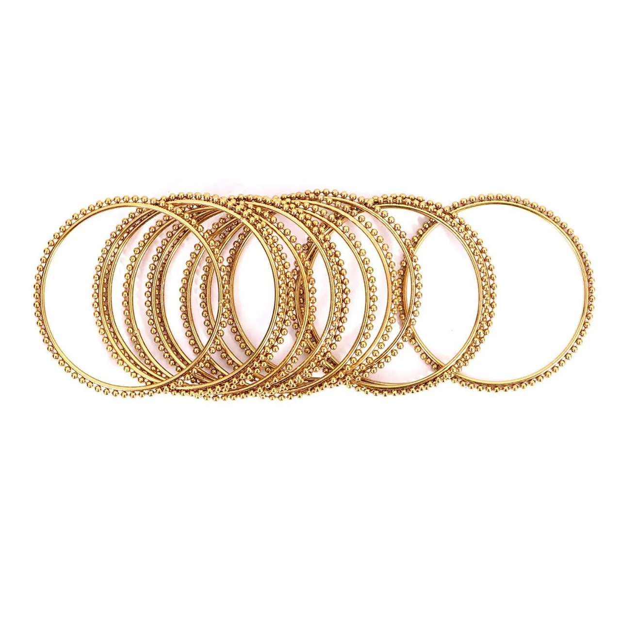 Gold Plated & Full Fancy Design Bangles Set for Women and Girls