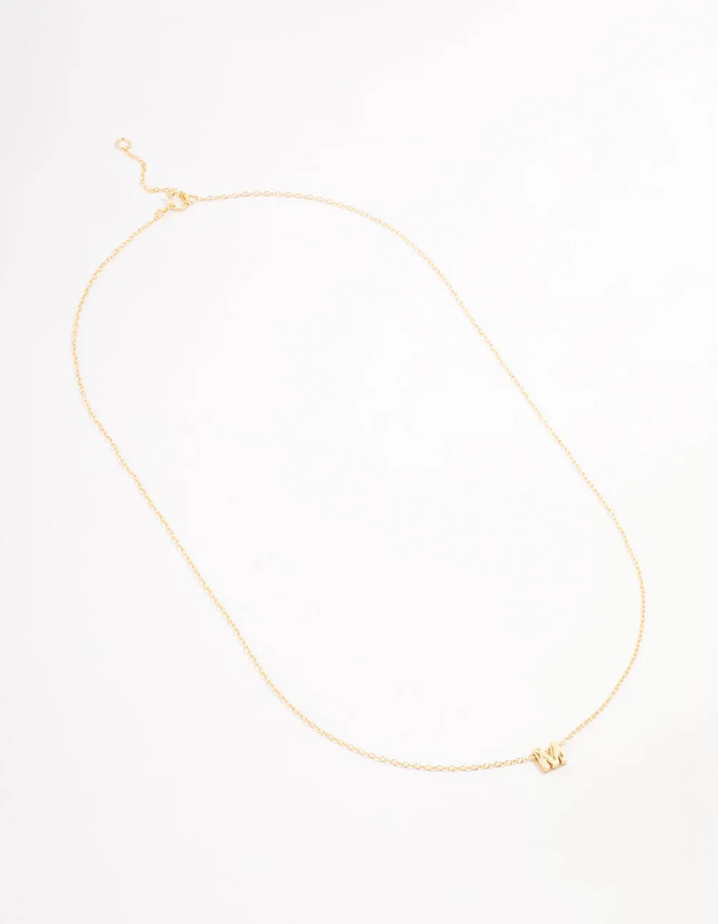 Gold Plated Sterling Silver Intial M Necklace