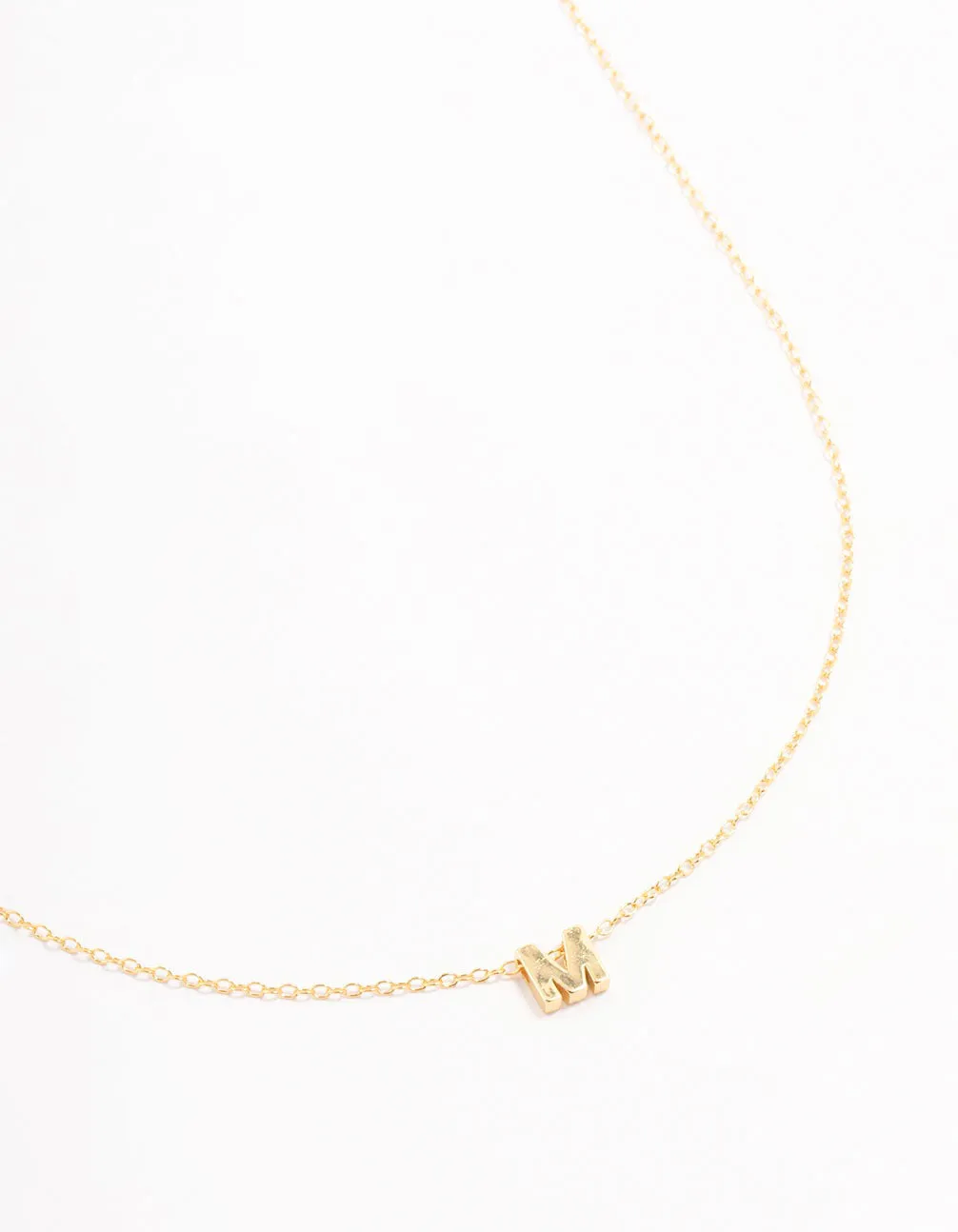 Gold Plated Sterling Silver Intial M Necklace