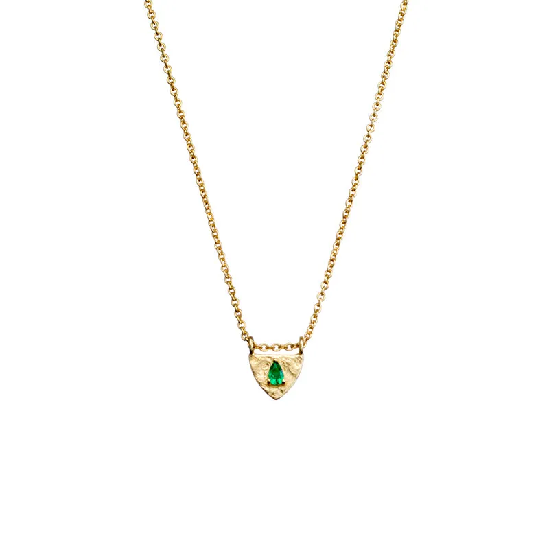 GOLDEN EMERALD AFFIRMATION NECKLACE